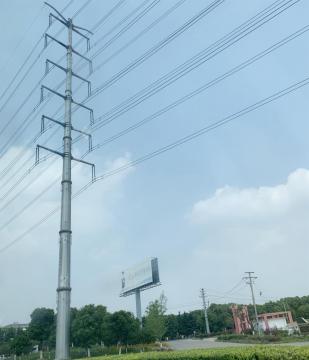 220kv hot dip galvanized tension pole