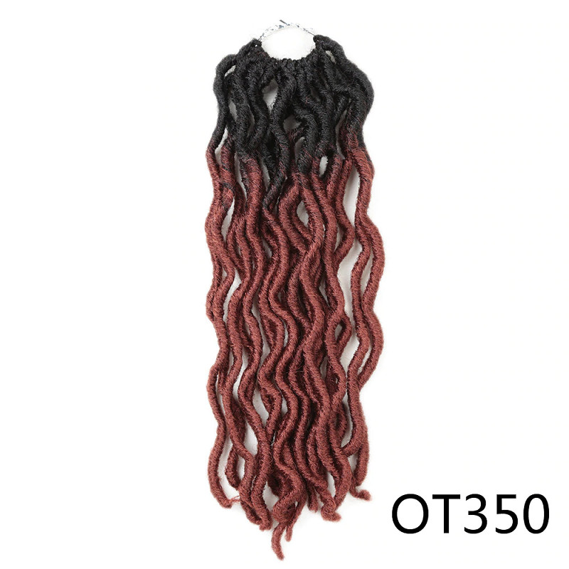 18inch Gypsy Locs Crochet Faux Nu Loc Wavy Goddess Boho Dreadlocks Twist Braiding Hair Extension Gypsy
