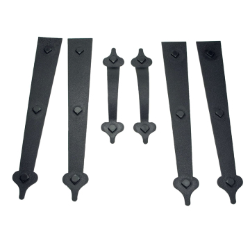 Black Magnetic Steel Garage Door Handles Hinges Carriage Accents Strong Iron Magnetic Decorative Hardware Kits