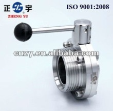 threaded sanitary butterfly valve