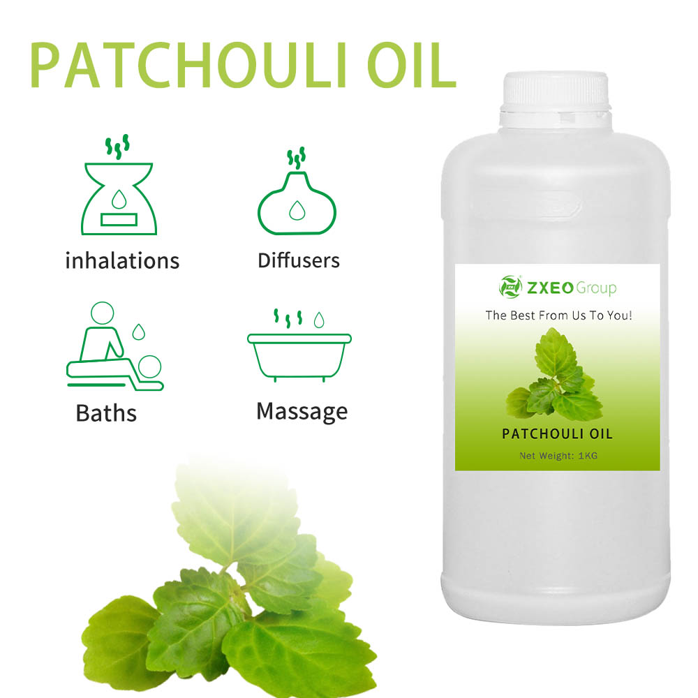 น้ำมันหอมระเหยขวดฉลากส่วนตัวที่ขายร้อน 100% น้ำมันหอมระเหย Patre Patchouli Patchouli สำหรับการนวดสปาผ่อนคลาย