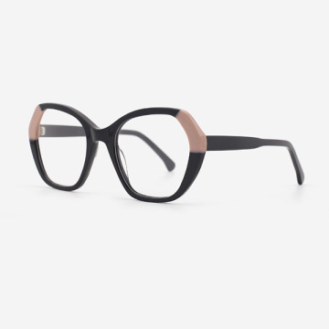 Rectangle and irregular Laminated Acetate Women's Optical Frames 23A3042