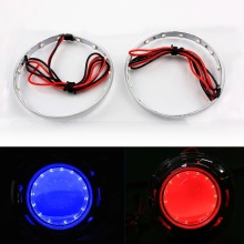 360 Degree LED RGB APP Bluetooth Devil Demon Eyes Car/Motorcycle Projector Lens - Angel Eye DRL Accessory