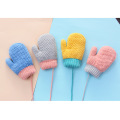 Thick warm children's gloves with fleece for women