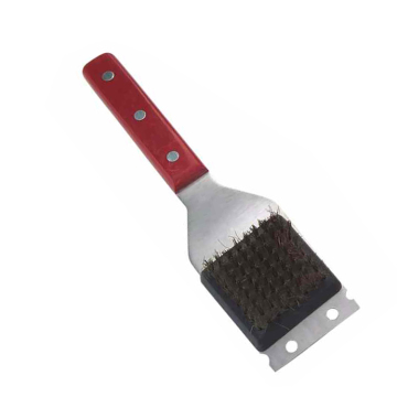 metal bbq grill brush in red