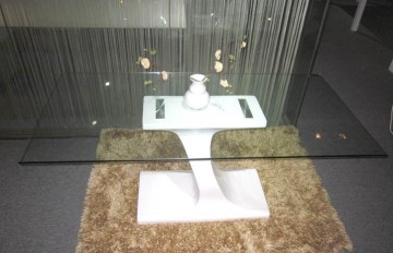 Modern white high gloss dining table