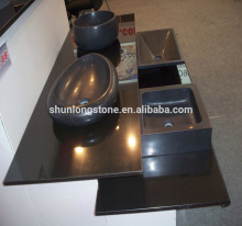 China Black granite countertop and sinks,black granite sink