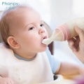 Cuillère à presser pour bébé en silicone de qualité alimentaire