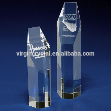Crystal cylindrical awards 3d laser engraved trophies
