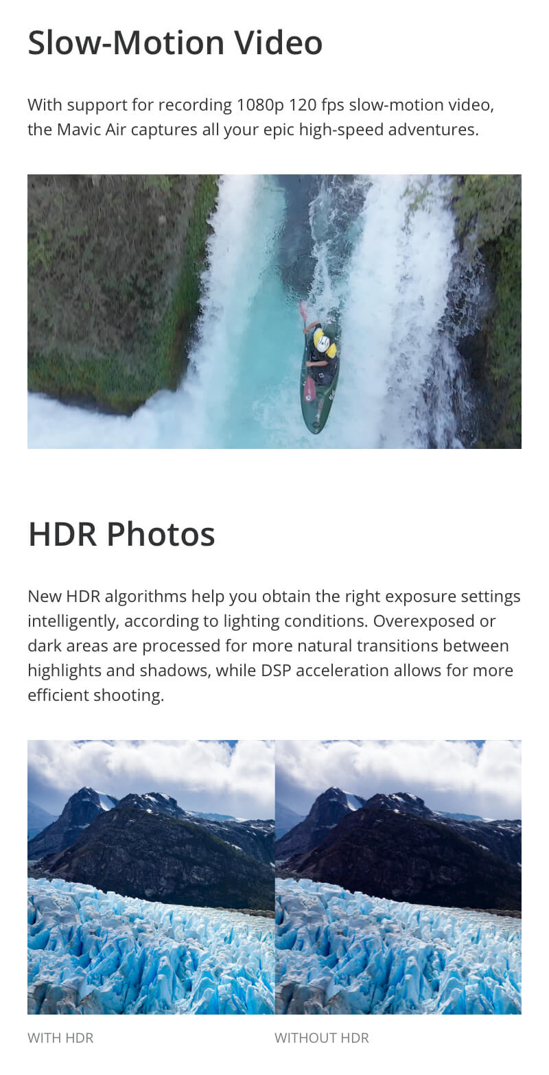 DJI New Drone Mavic Air Fly More Combo 32 MP Sphere Panoramas 4K 100 Mbps Video 3-Directional Environment Sensing Dron In Stock
