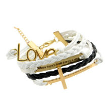 Where there is a will there is a way wisdom words custome cord bracelets, OEM/ODM orders are welcome