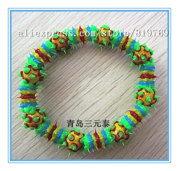 silicone spike beaded bracelet rainbow bracelet fine jewelry