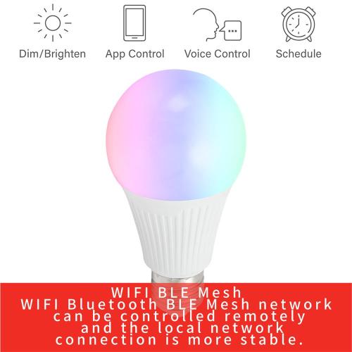 9W 6000K Bluetooth 5C CCT+RGB LED Bulb