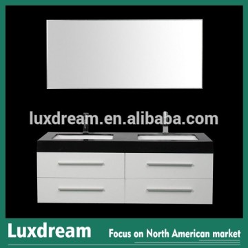 China Double Rectangular Wash Basin Bathroom Vanity - White