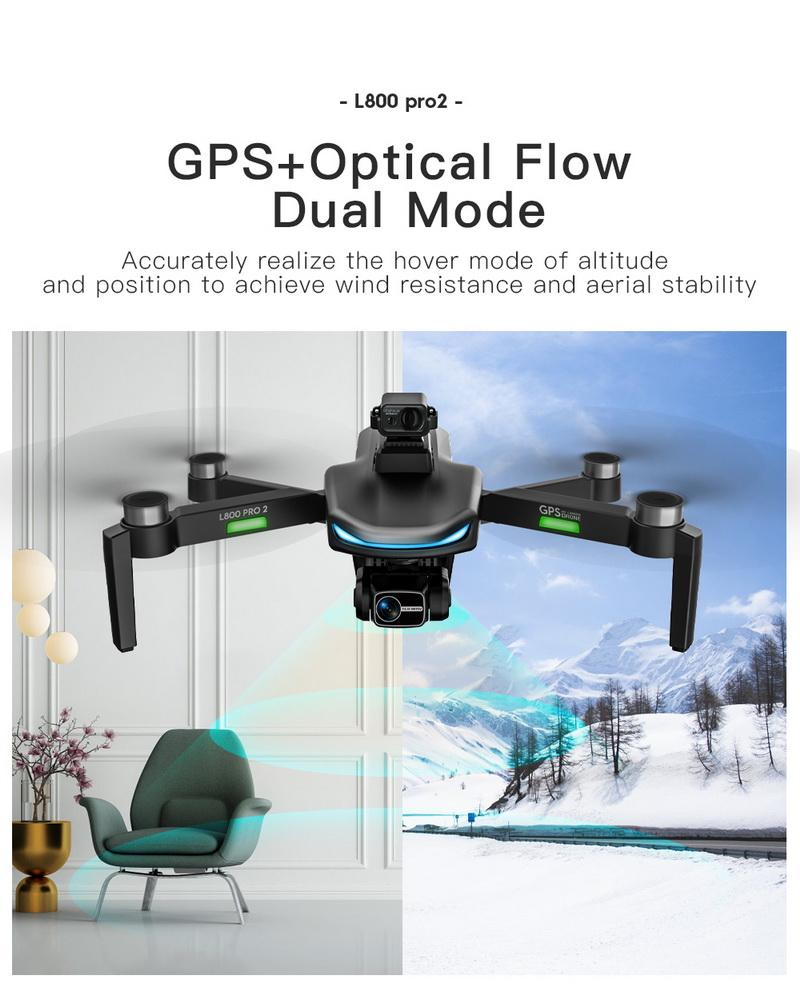 L800 PRO2 360 Laser Obstacle Avoidance Three Axis Gimbal Brushless GPS HD Aerial Photography Folding Quadcopter