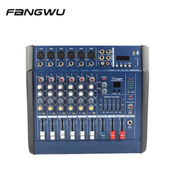 Hot Selling 6-Channel 602D USB-Powered Amplifier Mixers with Bluetooth