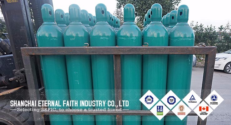 Equipped with QF/CGA Valve 47L Empty Seamless Steel Argon Gas Cylinder Price