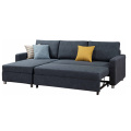 Fabric Storage Sofa Chaise Longue Double Bed