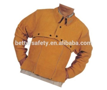 Mens leather welding apron With Cape Sleeves Detachable