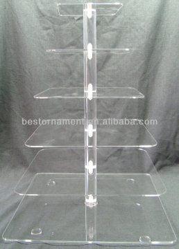 6 Tier Wedding Acrylic Cupcake Stand