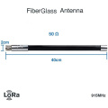 868MHZ Fiber Glass Antena Komunikasi luar ruangan