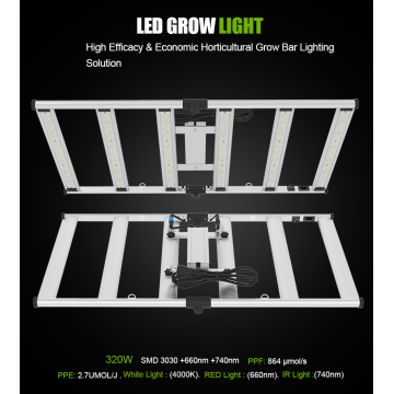 Barra de luz de cultivo interior 320W LED para invernadero