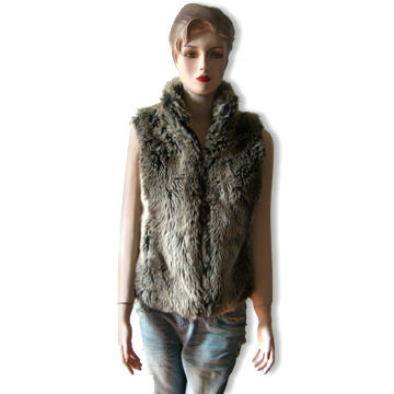 Women's Gilet with Imitation Fur Shell