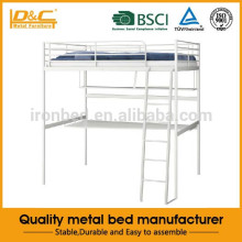 Hot selling fashion modern metal hostel bed cheap loft beds metal loft bed frame