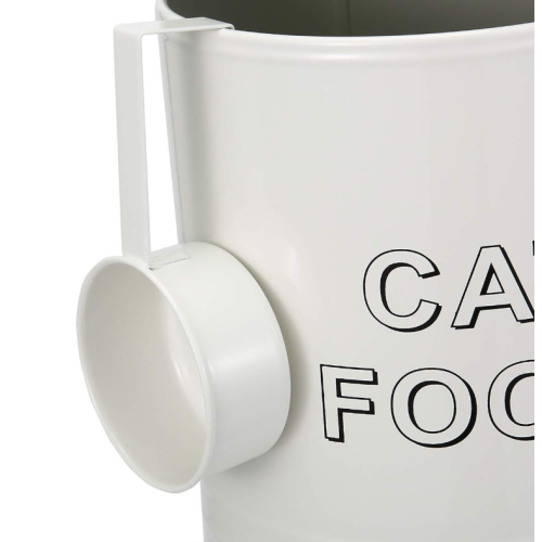 Pet Food Storage Tin With Serving Scoop