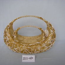 Boat-like Weaving Paper Rope Gift Basket