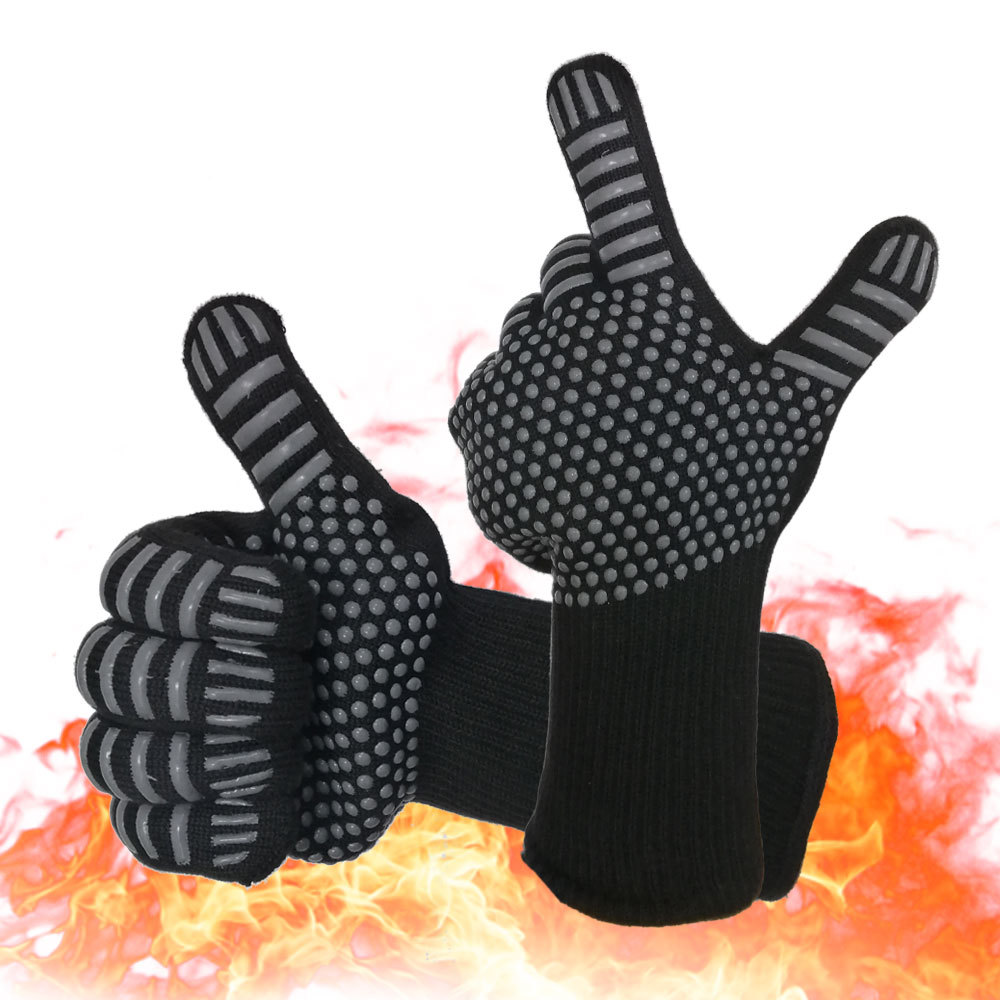 Amazon Suppliers Kitchen Oven Extreme Heat Resistant Gloves BBQ Grill Cooking Gloves