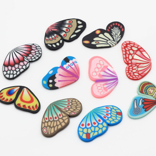 26 * 16 MM assortis Simulation ailes de papillon polymère argile bricolage enfants jouets artisanat bricolage accessoires argile décoration