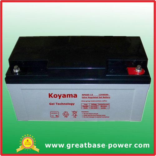 12V Gel Battery 65ah for Solar Power Systems