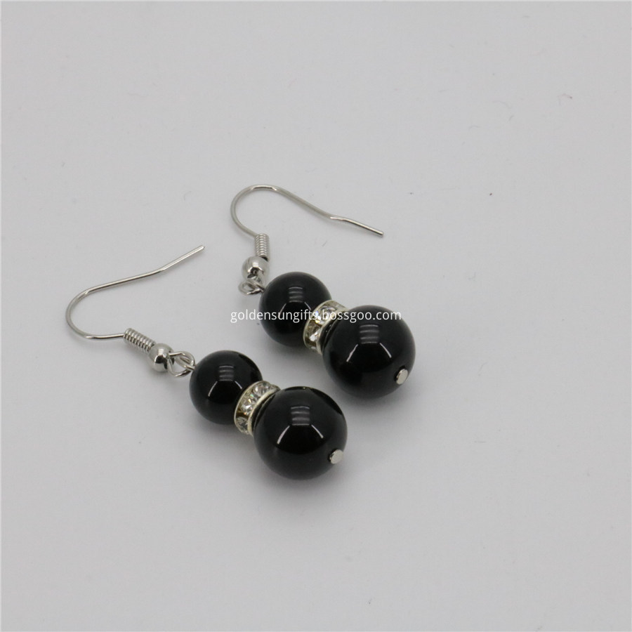 Black Shell Pearl Earrings