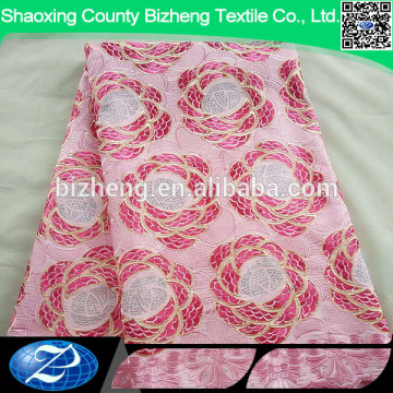 pink beaded embroidered swiss laces in switzerland