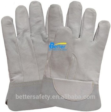 China White Goatskin Leather Work Glove Welding