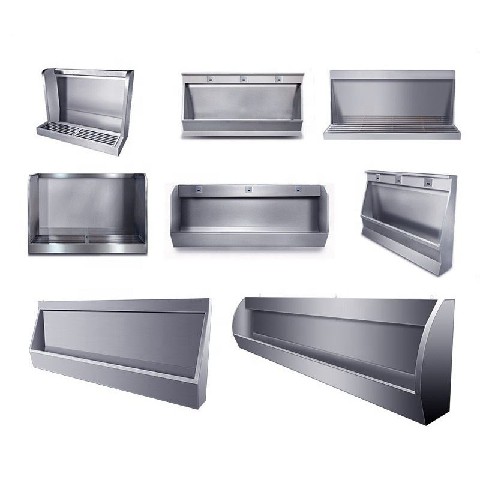 Edelstahl-Urinal für Männer. Stainless Steel Urinal for Men.