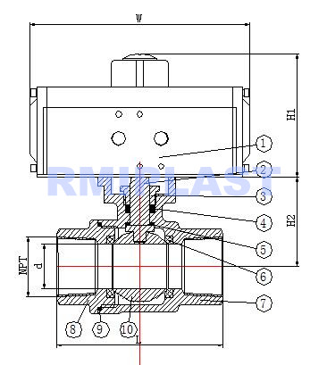 pneumatic ball valve stainless steel