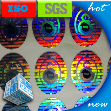 Étiquette de sécurité 3D Rainbow Holographic