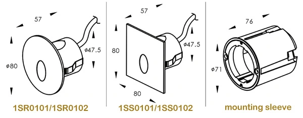 1W/3W AC100~240V Modern Boundary Wall Lamp&Light