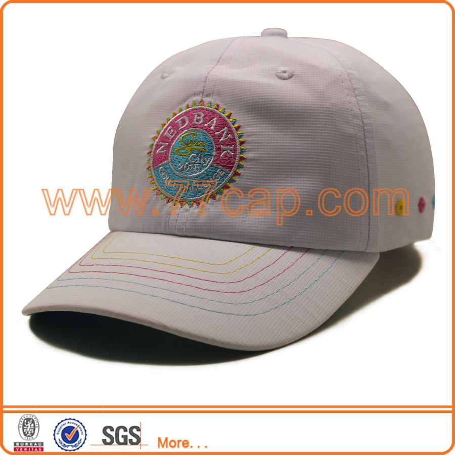 Factory wholesale 6 panel running polyester blank caps