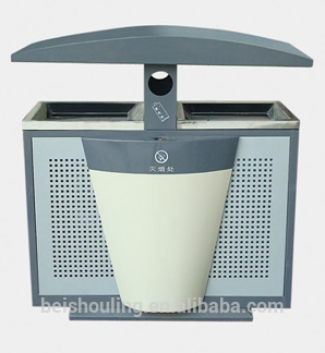 Outdoor recycling cheap galvanized steel trash can