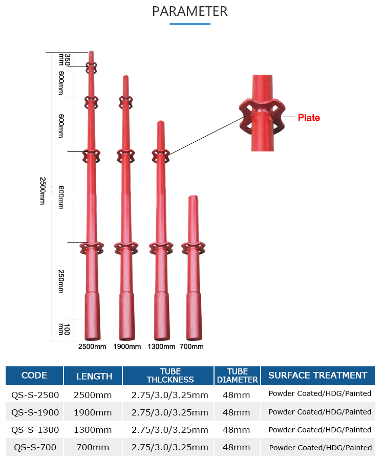 adjustable quicklock scaffolding