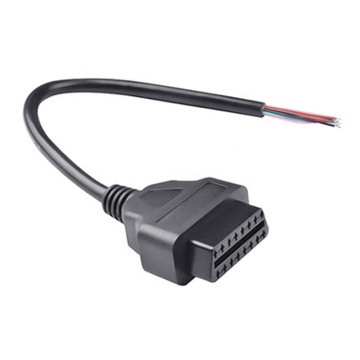16 Pin OBDII Female Connector with 30cm Extended Diagnostic Adapter Cables