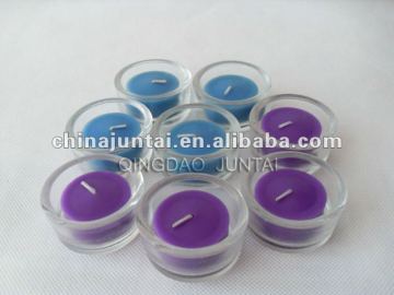 colored tealight candles