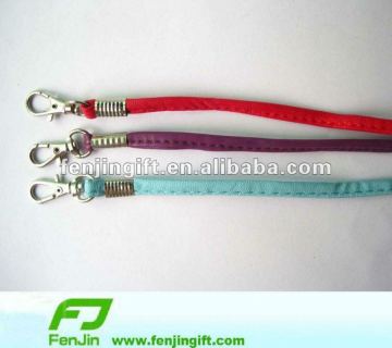 pu leather colorful cord lanyard