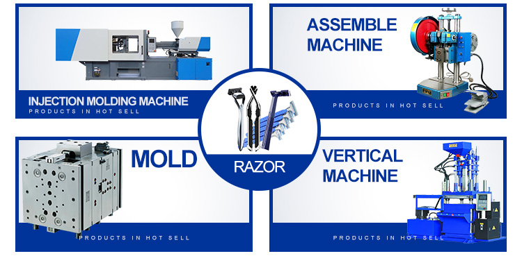 Double  triple blade razor head plastic shaving blades for razor assembly machine