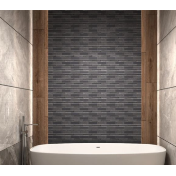 Easy-to-clean bathroom glass mosaic tiles