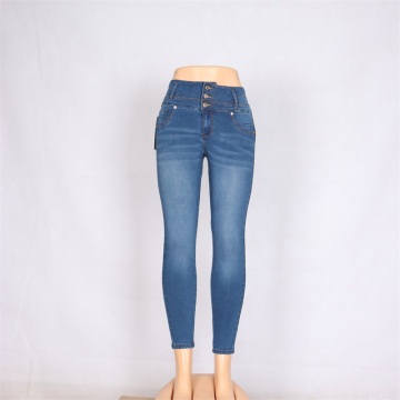 Wholesale Fashion Blue Skinny Casual Ladies Jeans