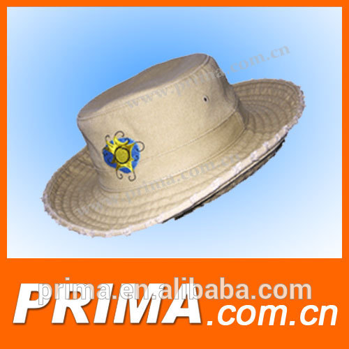 Wide brim fedora folding bucket hat